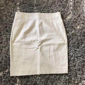 Cream colored pencil skirt